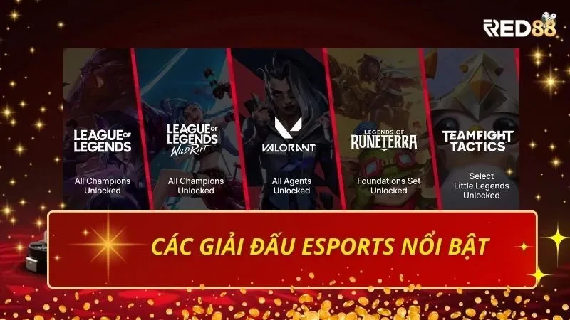 Các giải đấu eSports nổi bật tại Red88